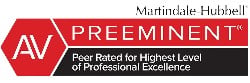 Martindale-Hubbell AV Preeminent peer rated for highest level of professional excellence